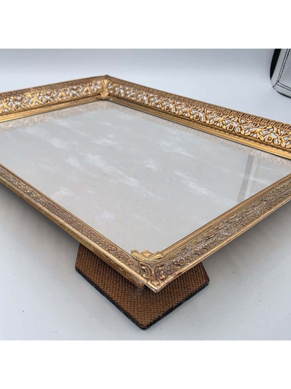 Antique Gold Tone Ornate Floral Design Picture Frame 8x10" Hollywood Regency - Picture 10 of 10